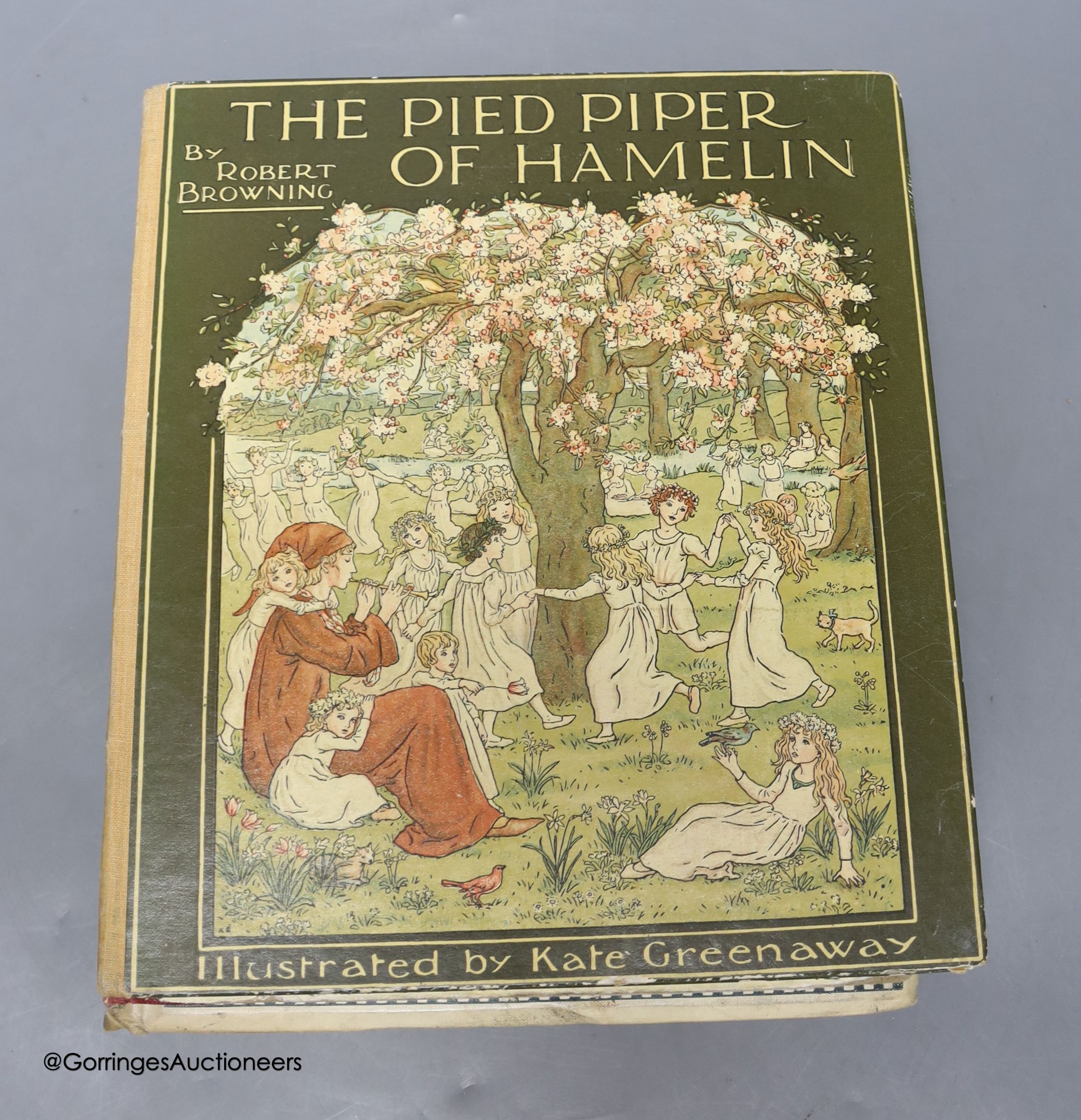 Struwwelpeter by Dr H Hoffmann and Kate Green, illustrated and Rosaline Masson, Edinburgh painted by John Fulleylove , together with The Pied Piper of Hamlet, Robert Browning, illustrated by Kate Greenaway (2)